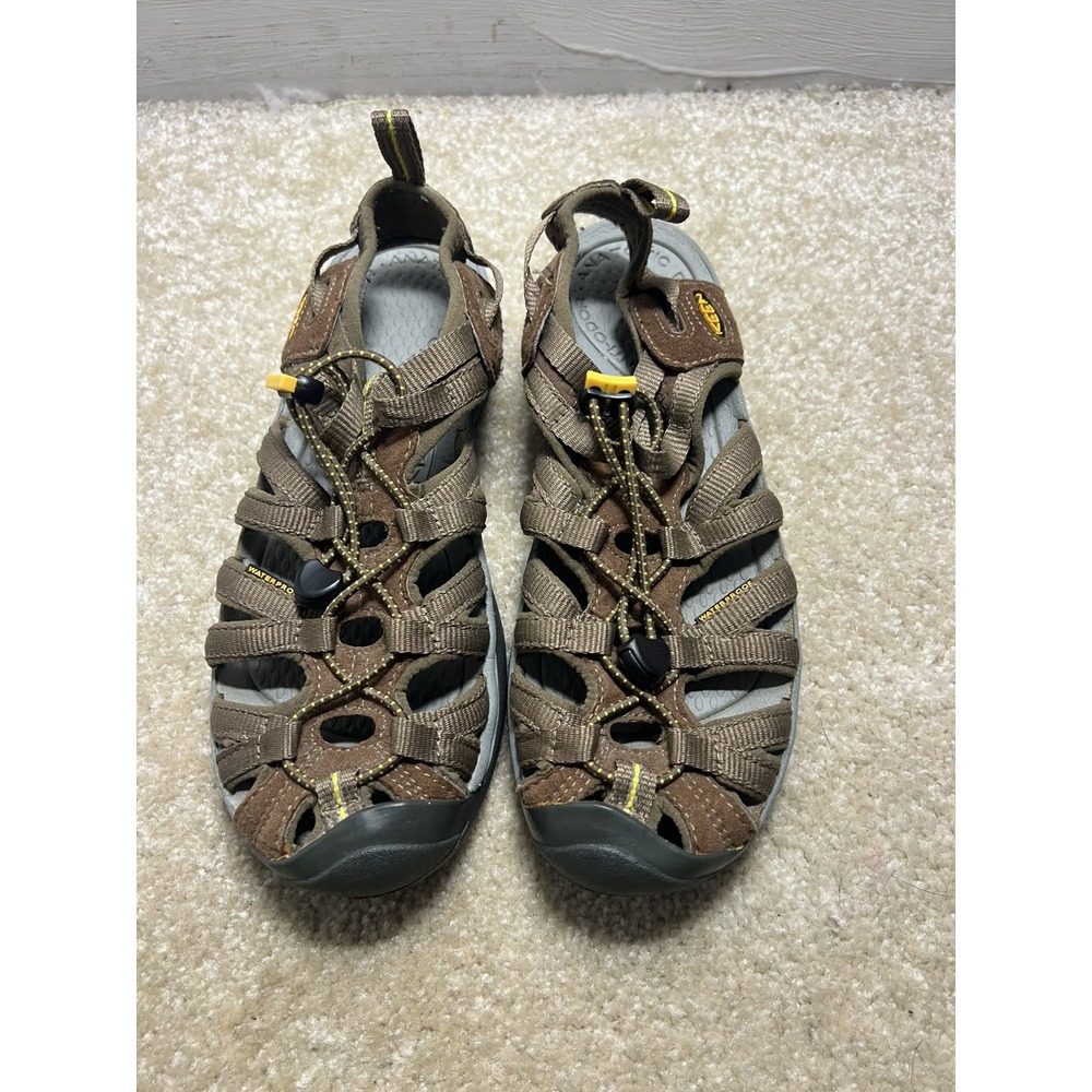 Keen Women's Whisper Brown/Beige Waterproof Sandal Size 7.5 - EUC